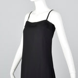 Pierre Cardin Boutique Black Slip Dress with Widow's Peak Hem