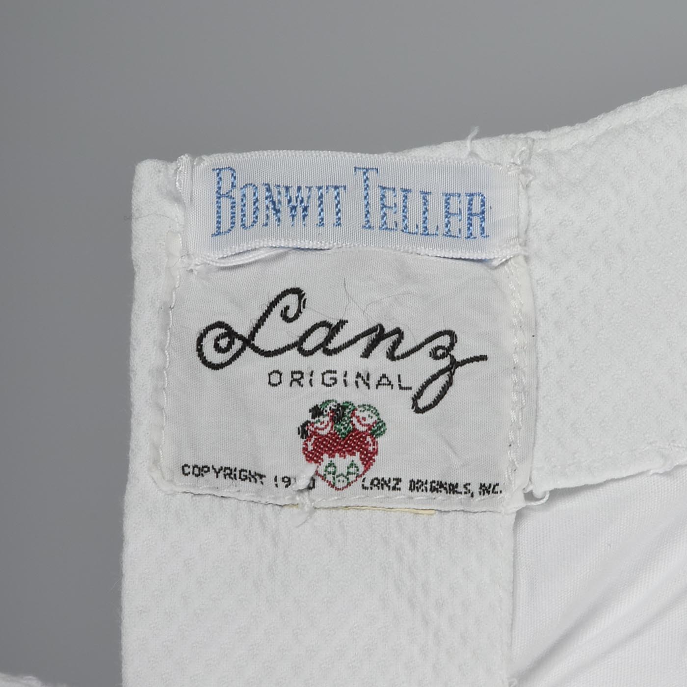 XXS 1950s Eyelet Dress White Cotton Sleeveless