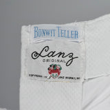 XXS 1950s Eyelet Dress White Cotton Sleeveless