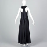 Small 1990s Black Halter Dress