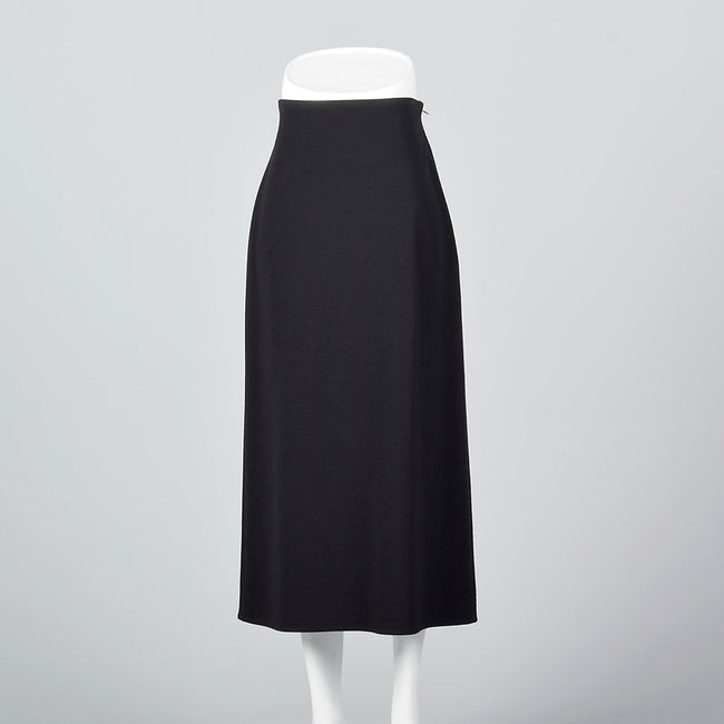 1990s Sonia Rykiel Black Knit Pencil Skirt