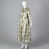 Dramatic 1970s Metallic Brocade Maxi Coat