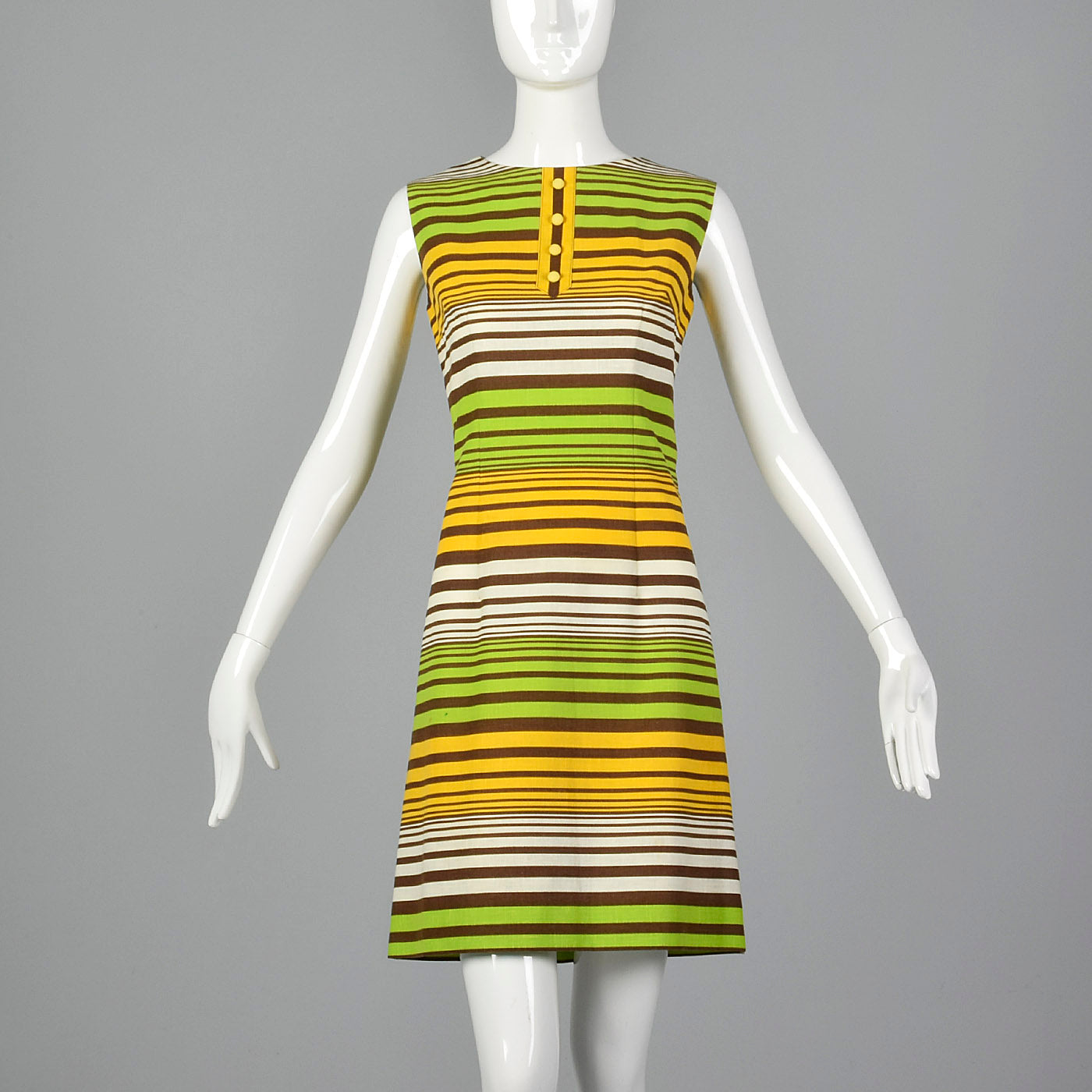 1960s Striped Shift Dress