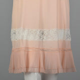 1950s Peach Slip with Pleated Hem