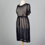 1950s Sheer Navy Party Dress