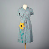 XXL 1950s Novelty Print Cotton Day Dress