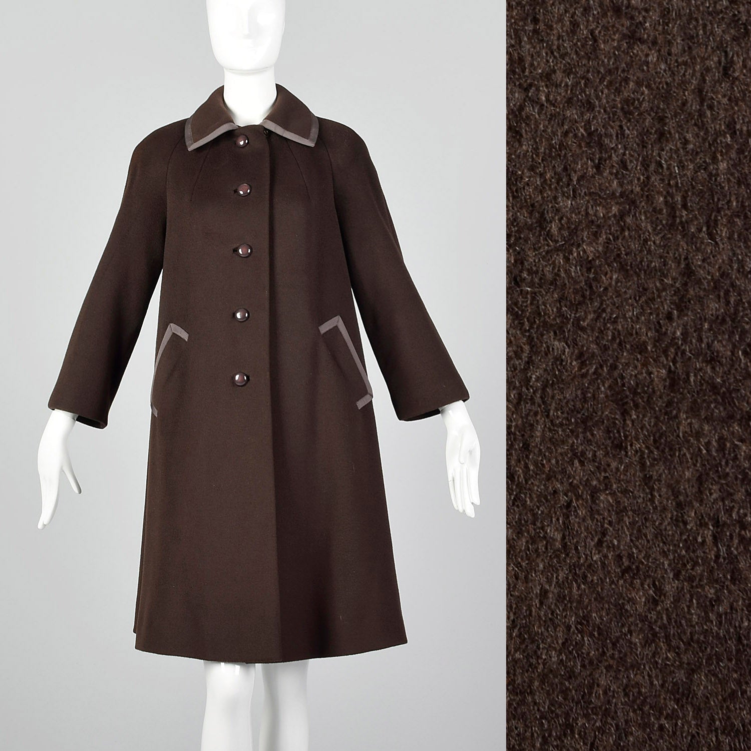 1960s Forstmann Brown Wool Coat