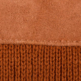 XL 1970s Brown Suede Jacket with Knit Sleeves