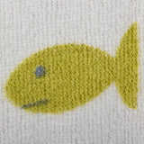 1950s Mens Terry Cloth Pull Over Shirt with Fish