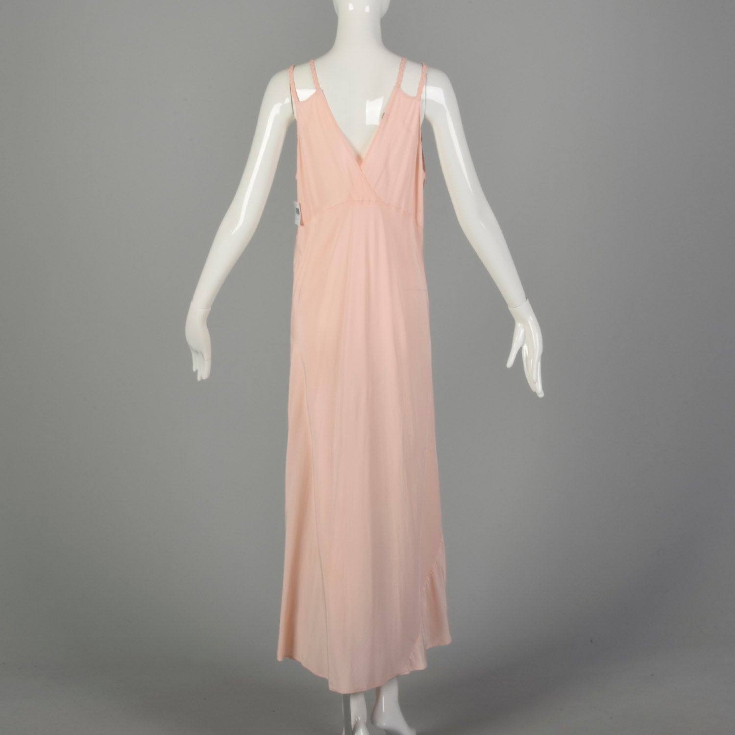 Large 1930s Pink Rayon Nightgown Fetish Lingerie Adam & Eve Fig Leaf Novelty Boudoir