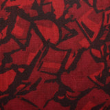 1960s Black and Red Print Dress with Mesh Bodice and Matching Overlay Top