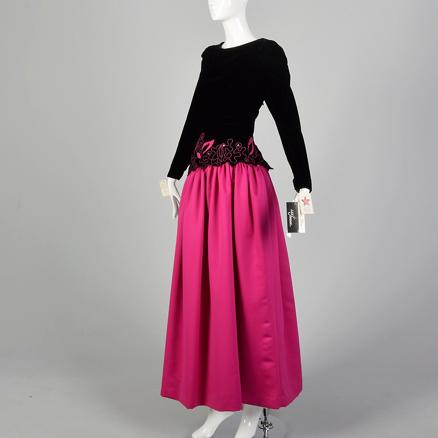 Large Pink 1980s Prom Dress