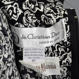 1980s Christian Dior Black and White Dress