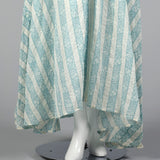 1940s Blue Floral Dressing Gown