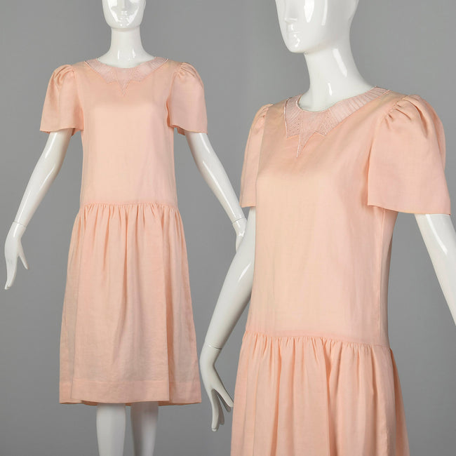 Small Albert Nipon 1980s Linen Dress