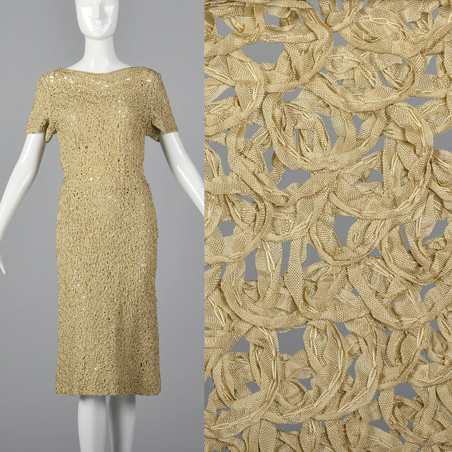 1960s Sheer Summer Ribbon Dress