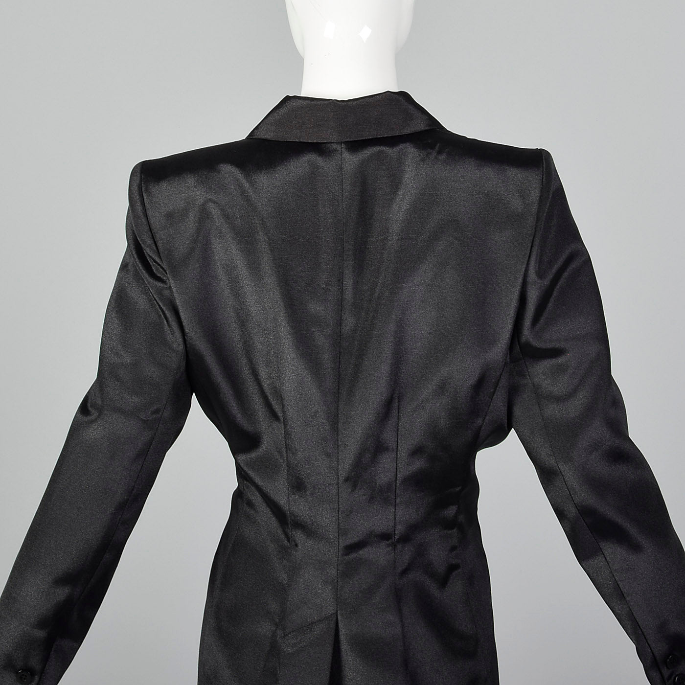2000s Black Coat with Petal Hem