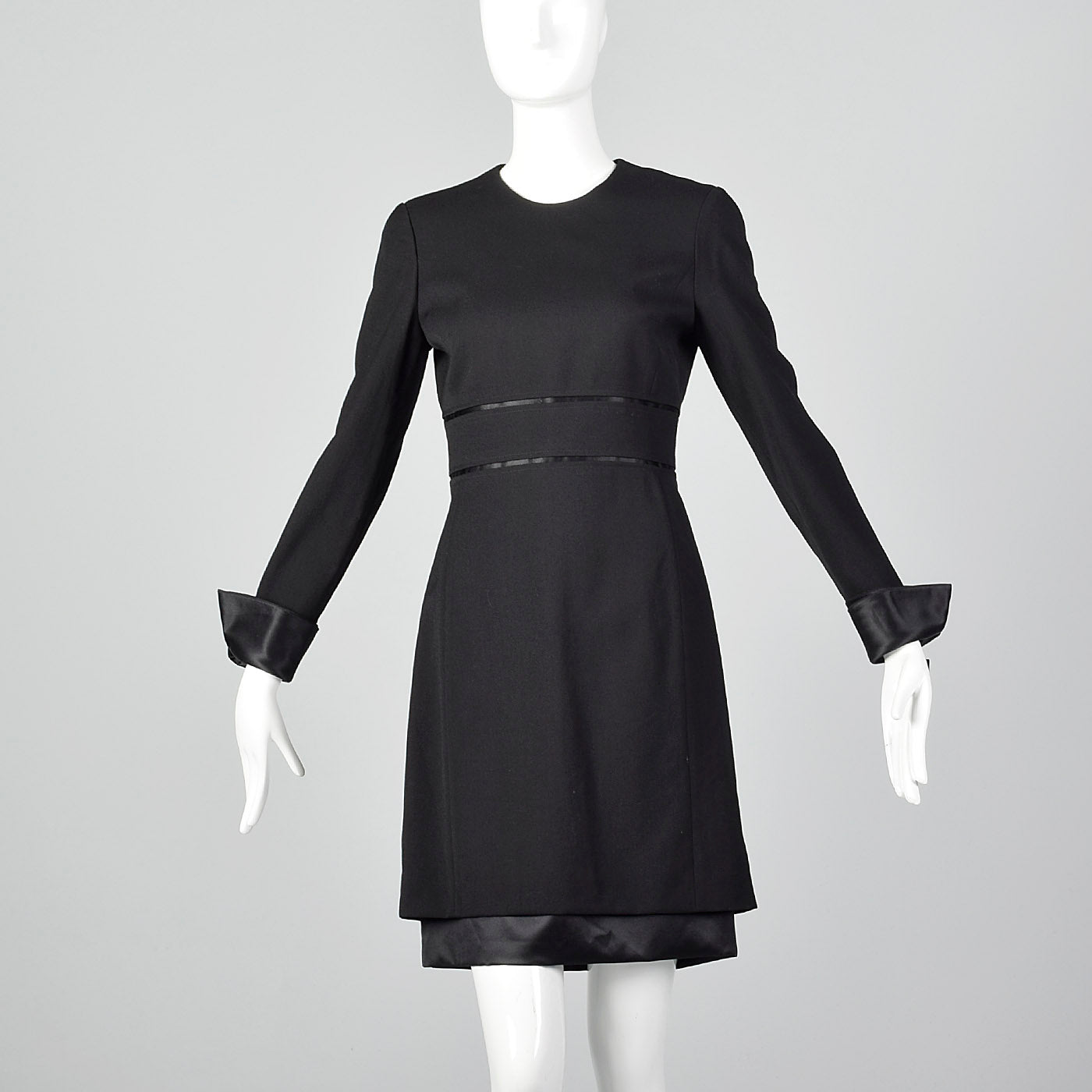 1990s Deadstock Louis Feraud Black Dress