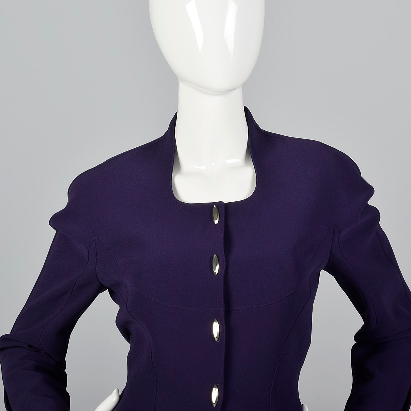 1980s Thierry Mugler Purple Pant Suit