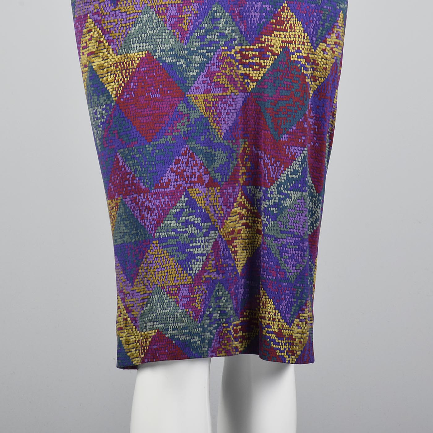 Missoni Purple Silk Jersey Dress with Draped Bodice