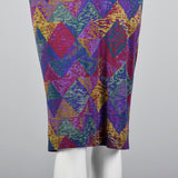 Missoni Purple Silk Jersey Dress with Draped Bodice