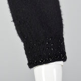 1960s Black Cardigan with Beading