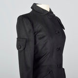 1940s Black Cashmere Skirt Suit