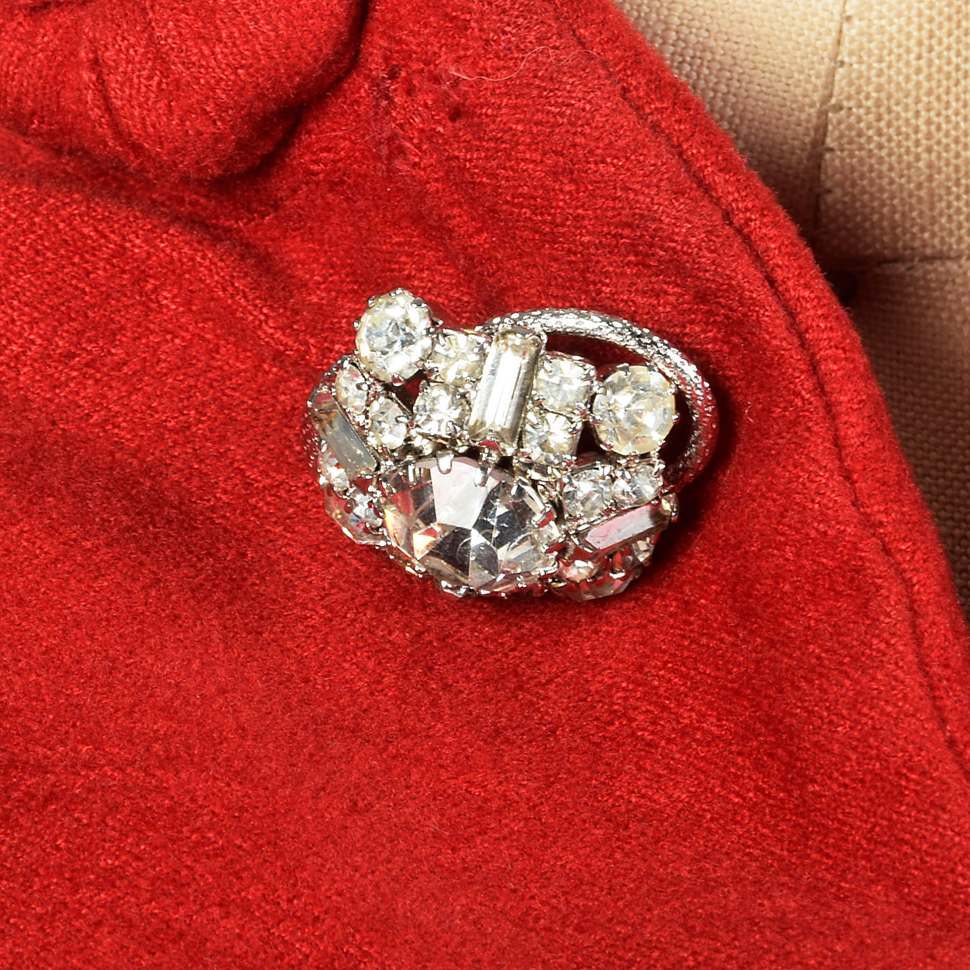 1940s Red Cape with Cocoon Shape