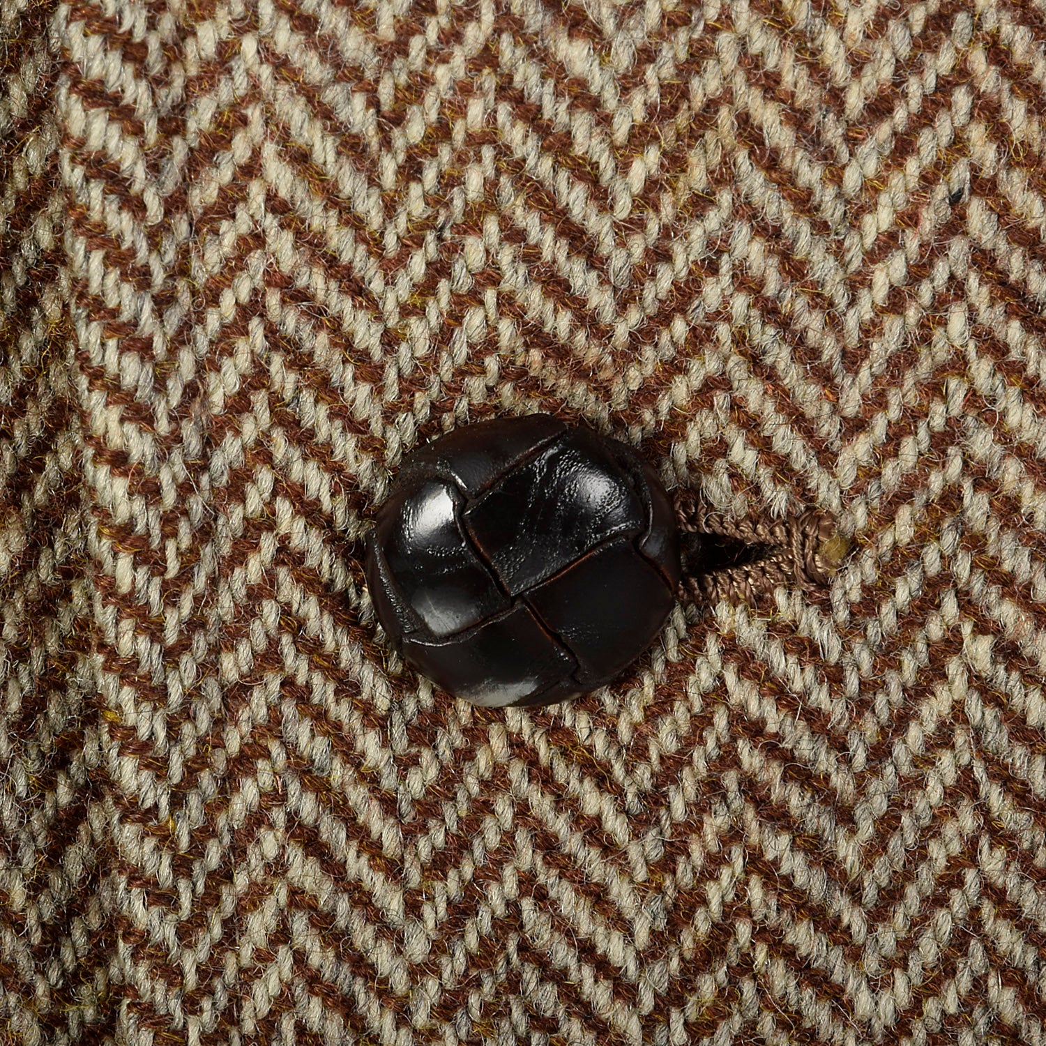 41 Medium 1950s Mens Brown Wool Tweed Coat