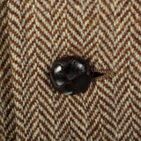 41 Medium 1950s Mens Brown Wool Tweed Coat