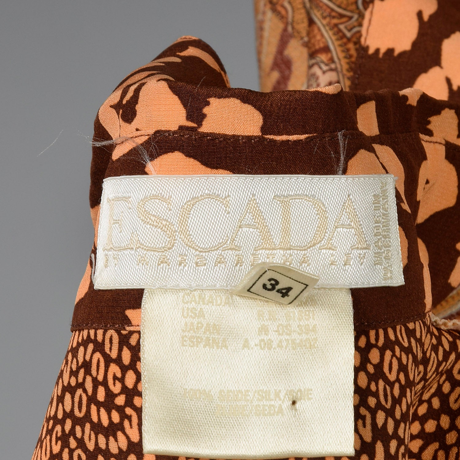 Large Escada 1980s Printed Blouse