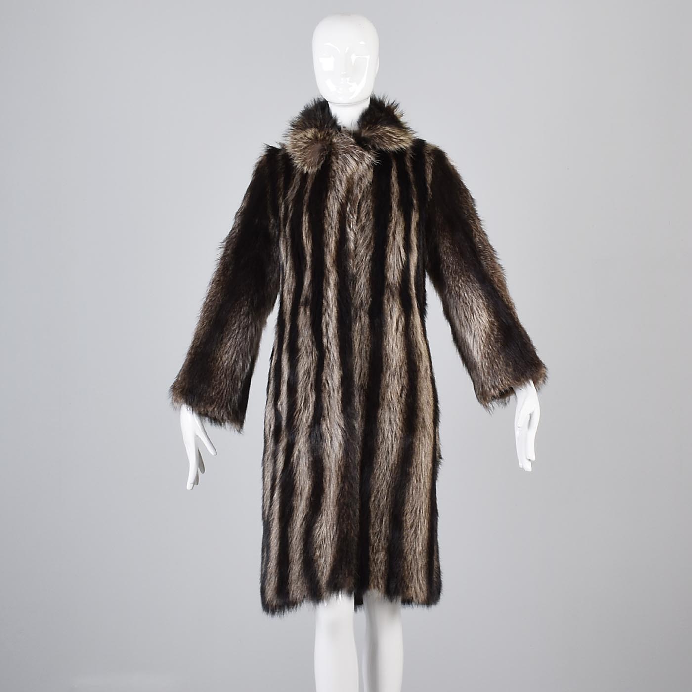 1970s Raccoon Fur Wrap Coat