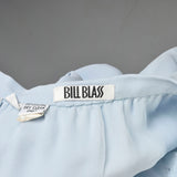 Small 1980s Bill Blass Pastel Crepe Skirt Suit Blue Pink Separates Ensemble