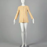 Small 1960s Minimalist Cream Jacket