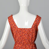 1960s Red Calico Sundress