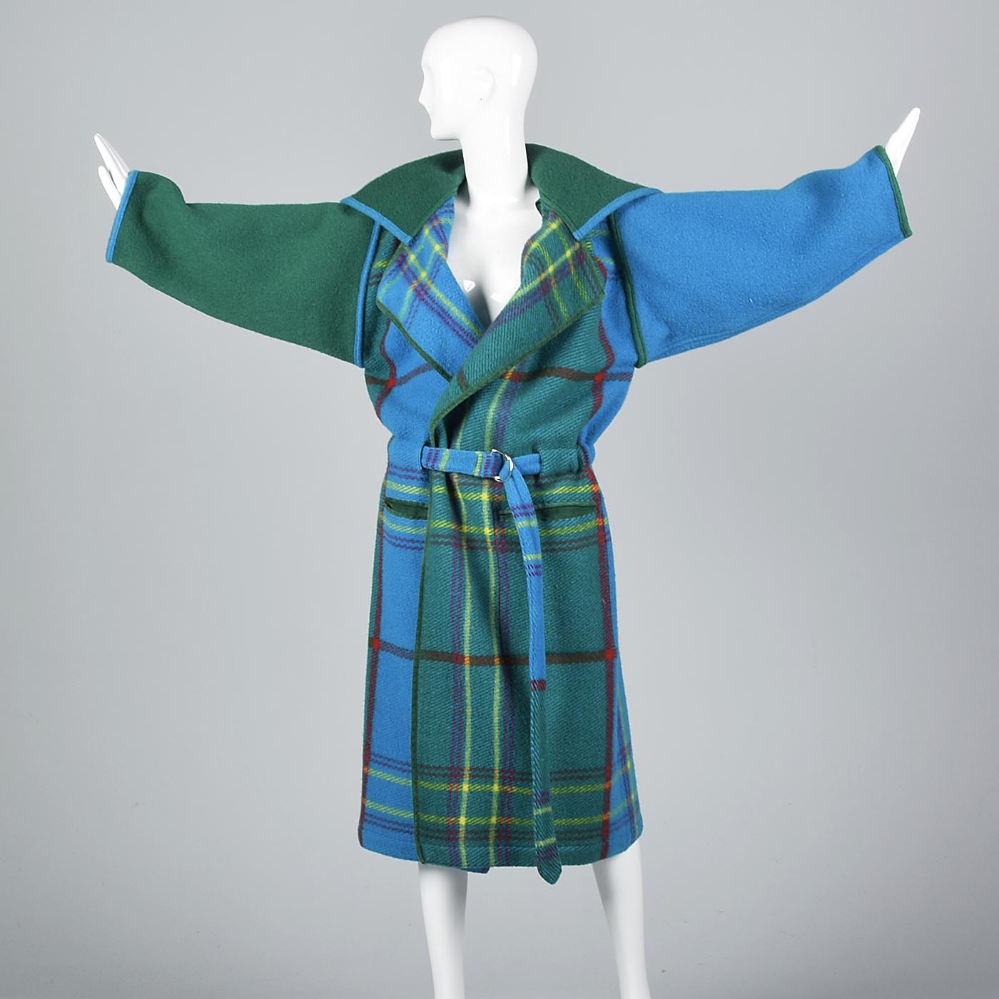 Jean Charles de Castelbajac Plaid Blanket Coat