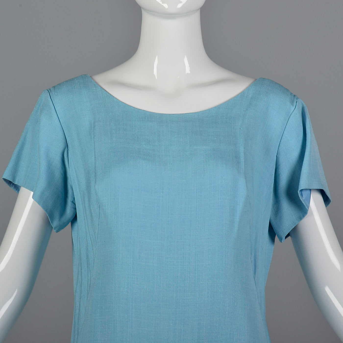 1960s Baby Blue Two Piece Set with Lace Trim