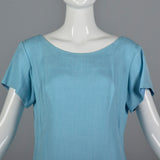 1960s Baby Blue Two Piece Set with Lace Trim