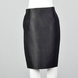 1990s Mary McFadden Couture Black Pencil Skirt With Horizontal Stitching