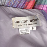 1990s Morton Myles Paint Stroke Silk Dress
