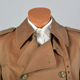 1990s Mens Saks Fifth Avenue Sharkskin Trench Coat