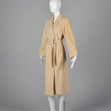 Medium I. Magnin 1980s Cream Cashmere Wrap Coat