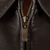 Large Robert Comstock Brown Leather Jacket