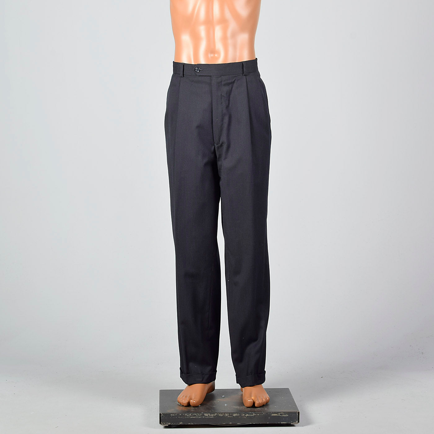 1950s Black Pants with Blue Pinstripe