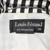 1980s Louis Feraud Black and White Checked Skirt Suit