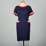 XXL 1950s Red White and Blue Day Dress