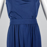 1970s Lilli Diamond Maxi Dress with Draped Neckline