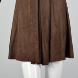 1990s Giorgio Armani Brown Suede Dress