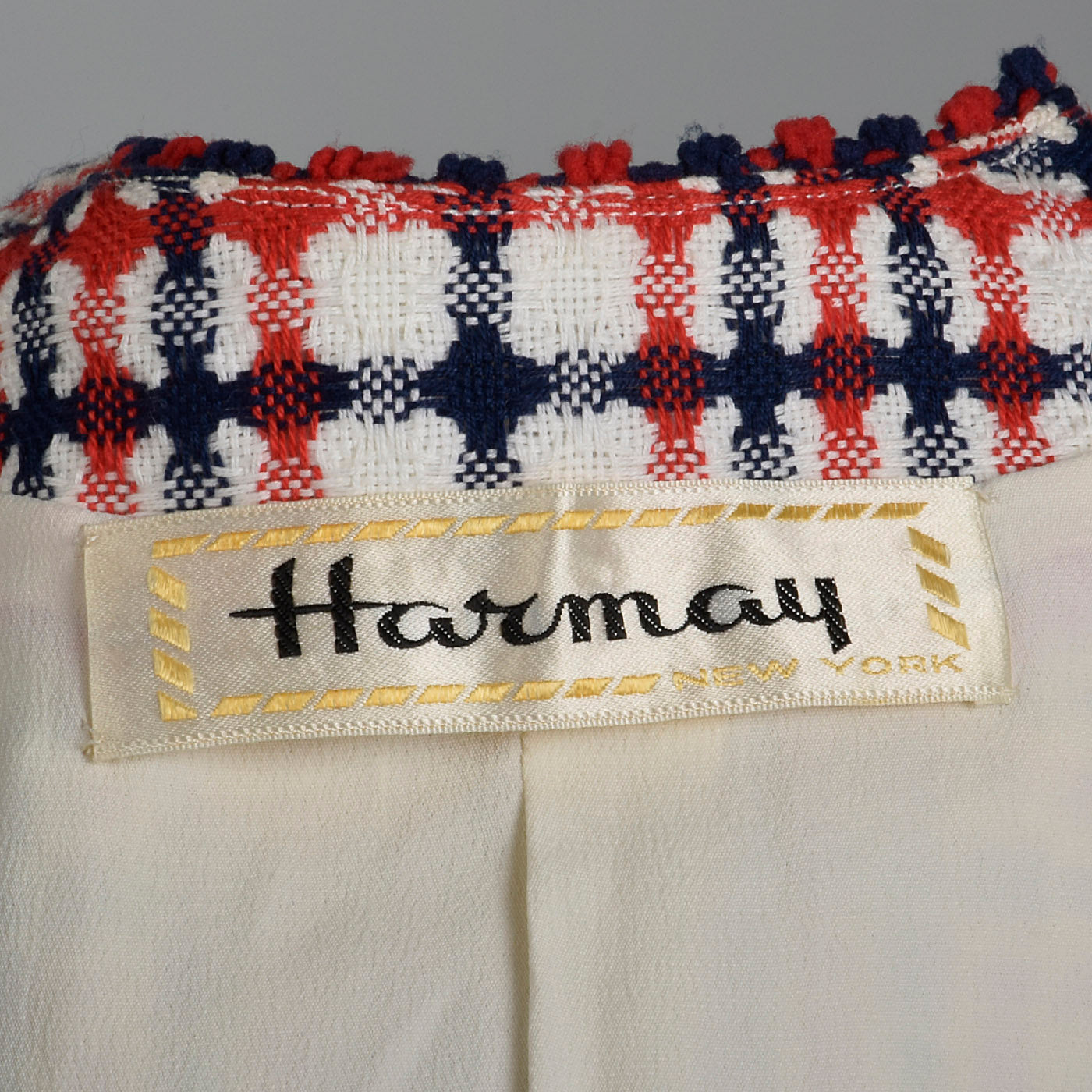 1960s Dress Set in Red and Navy Plaid