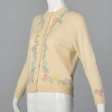 1960s 100% Cashmere Beaded Cardigan